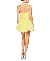 Line & Dot Women's Positano Bubble-Hem Mini Dress