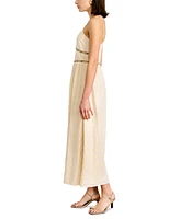 Line & Dot Women's Aurelia Embroidered Cotton Sleeveless Maxi Dress