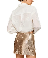 Line & Dot Women's Naida Sequin Mini Skirt