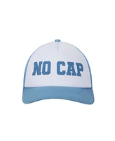 No Cap Blue & White Foam Trucker Hat