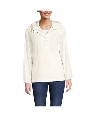 Lands' End Women's Packable Water Resistant Upf 50 Windbreaker Jacket