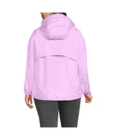 Lands' End Plus Packable Water Resistant Upf 50 Windbreaker Jacket