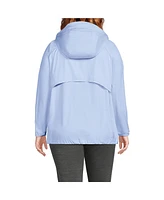 Lands' End Plus Packable Water Resistant Upf 50 Windbreaker Jacket