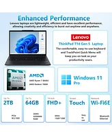 Lenovo ThinkPad T14 14" Business Traditional Laptop Amd Ryzen 7 8840U 16GB Ram Amd Radeon 780M 512GB Ssd Storage Windows 11 Pro Fhd+ 60Hz - Black
