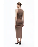 Nocturne Women's Maxi Dress with Gathered Detail