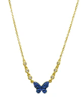Lily Nily Girls Sapphire Butterfly Necklace in 18K Gold over Sterling Silver