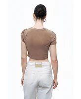 Nocturne Women's Crop Top with Twisted Detail