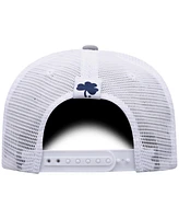 Top of the World Men's Gray/White Notre Dame Fighting Irish Victory Baseline Trucker Adjustable Hat