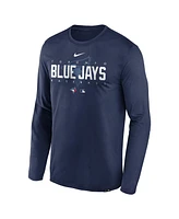 Nike Men's Navy Toronto Blue Jays Authentic Collection Team Logo Legend Performance Long Sleeve T-Shirt