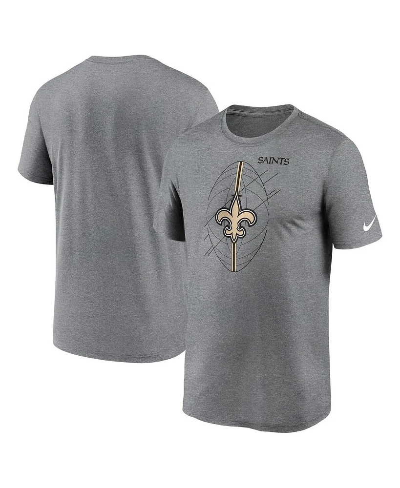 Nike Men's Heather Charcoal New Orleans Saints Legend Icon Performance T-Shirt
