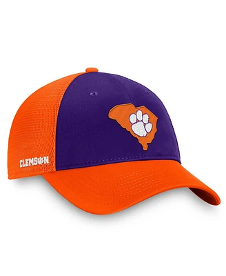 Top of the World Men's Purple/Orange Clemson Tigers Origin Trucker Adjustable Hat