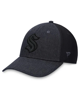 Fanatics Men's Black Seattle Kraken Tonal Flex Hat