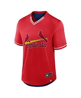 Fanatics Men's Red St. Louis Cardinals Fantastic Finish V-Neck Fashion T-Shirt