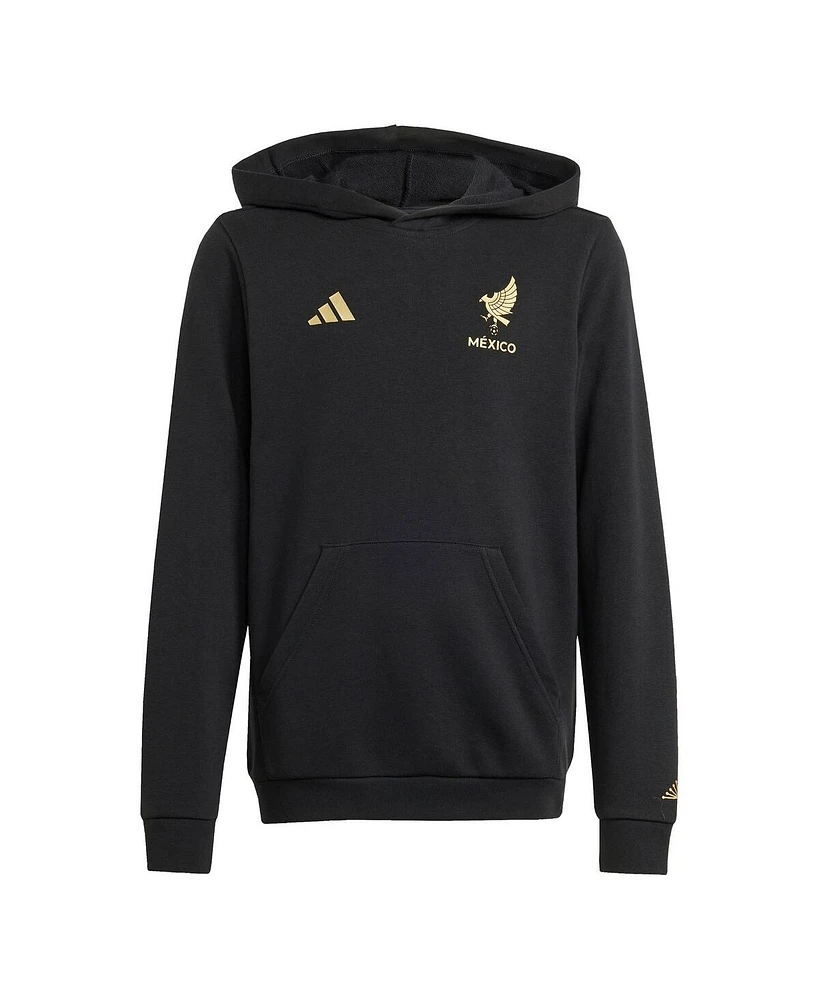 Adidas Big Boys and Girls Black Mexico National Team 2025 Third Jersey Dna Pullover Hoodie