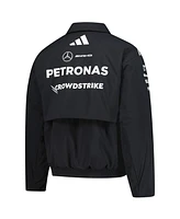 Adidas Men's Black Mercedes-amg Petronas F1 Team Wear Loose Full-Zip Jacket