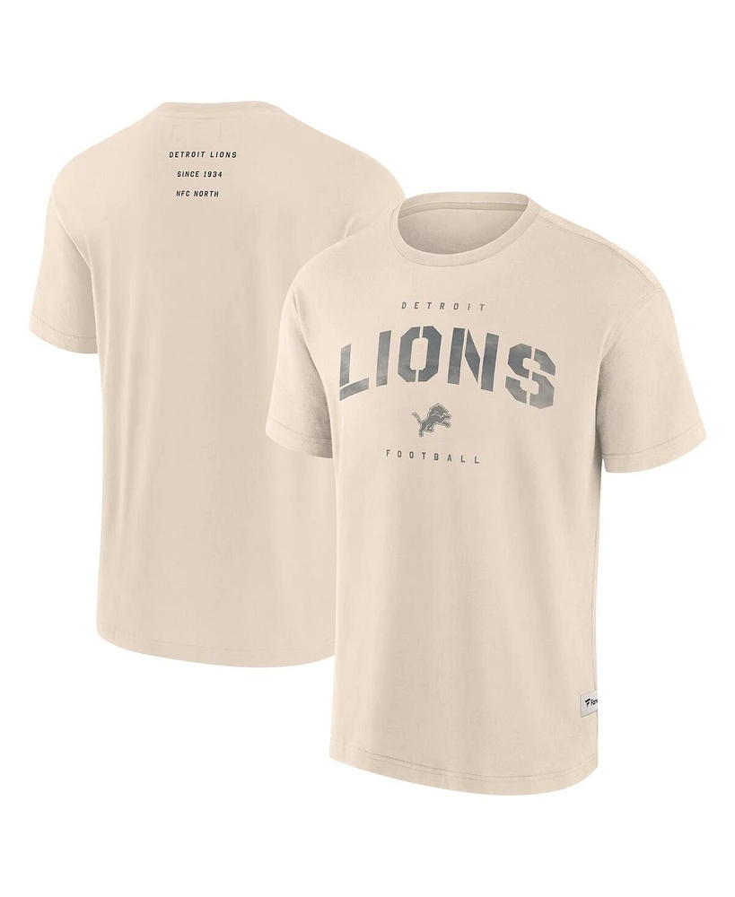 Fanatics Men's Cream Detroit Lions Elements Weathered Tonal Future Ground T-Shirt