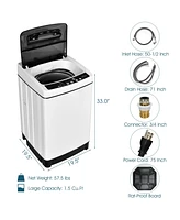 Full-Automatic Washing Machine 1.5 Cubic Feet 11 Lbs Washer and Dryer