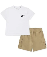 Nike Little Boys Pocket T-Shirt & French Terry Shorts, 2 Piece Set