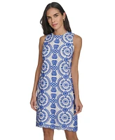 Jessica Howard Petite Embroidered Sleeveless Dress