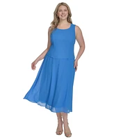 Jessica Howard Plus 2.Pc Jewel-Neck Midi Dress & Lace 3/4-Sleeve Jacket