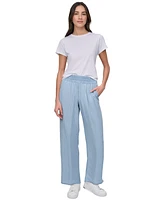 Dkny Jeans Petite Pull-On Wide-Leg Pants