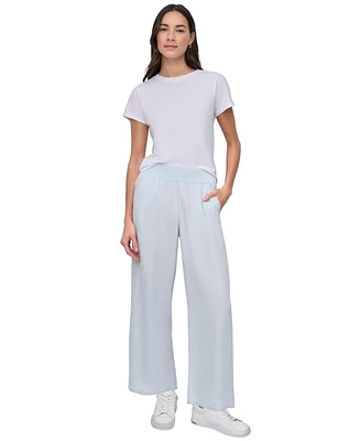 Dkny Jeans Petite Pull-On Wide-Leg Pants