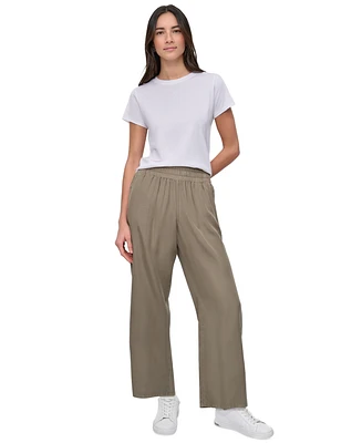 Dkny Jeans Petite Pull-On Wide-Leg Pants