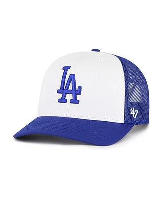 '47 Brand Men's White/Royal Los Angeles Dodgers Freshman Trucker Adjustable Hat