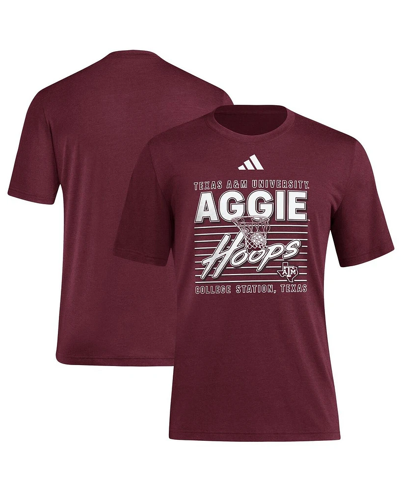 Adidas Men's Maroon Texas A&M Aggies Locker Swish Tri-Blend T-Shirt