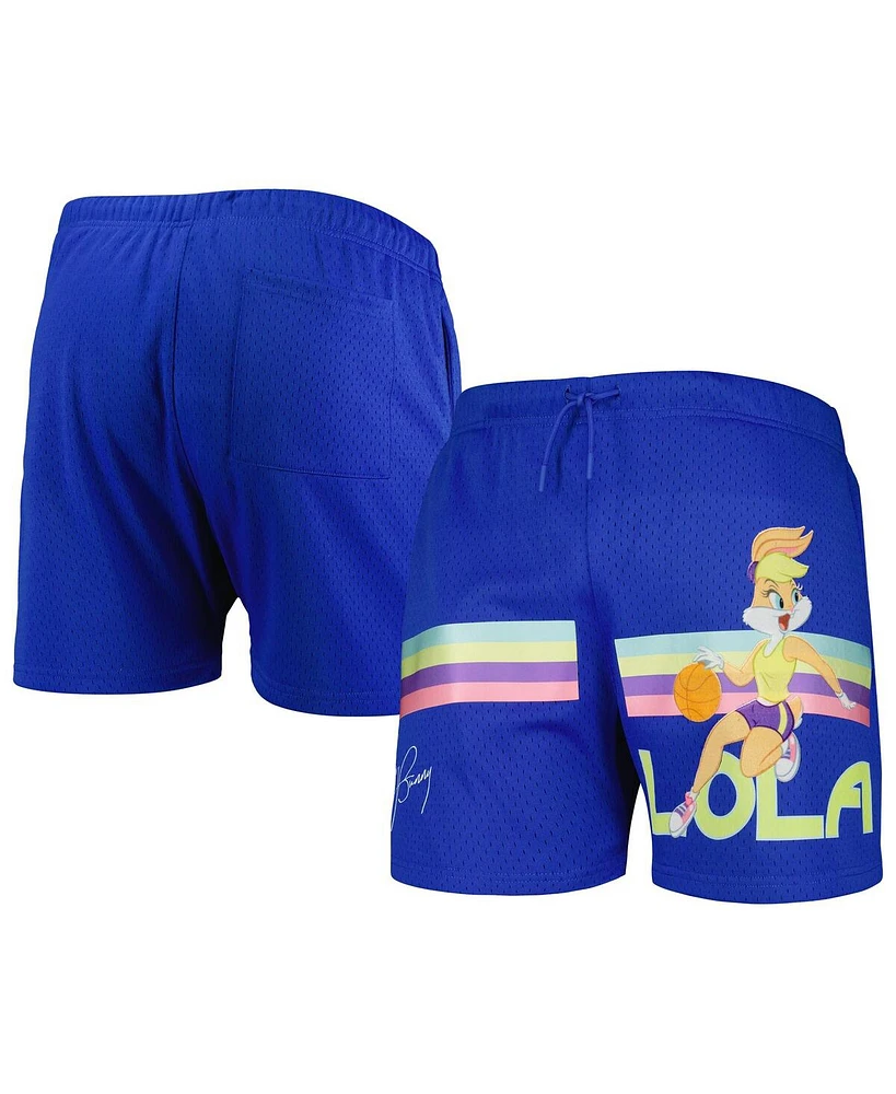 Freeze Max Men's Royal Looney Tunes Lola Bunny Striped Mesh Shorts