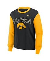 Nike Women's Black/Gold Iowa Hawkeyes Boxy Long Sleeve T-Shirt