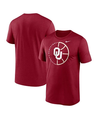 Nike Men's Crimson Oklahoma Sooners Legend Basketball Icon Performance T-Shirt