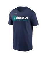 Nike Men's Navy Seattle Mariners Team Block T-Shirt