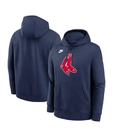 Nike Men's Navy Boston Red Sox Cooperstown Collection Logo Club Pullover Hoodie