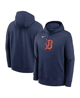 Nike Men's Navy Detroit Tigers Logo Club Fleece Pullover Hoodie
