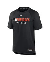 Nike Men's Black Baltimore Orioles Authentic Collection Pregame Raglan Performance T-Shirt