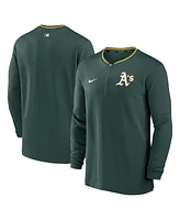 Nike Men's Green Athletics Authentic Collection Performance Half-Zip Top