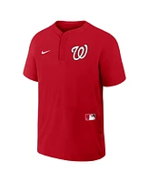 Nike Men's Red Washington Nationals Authentic Collection Raglan Short Sleeve Windshirt