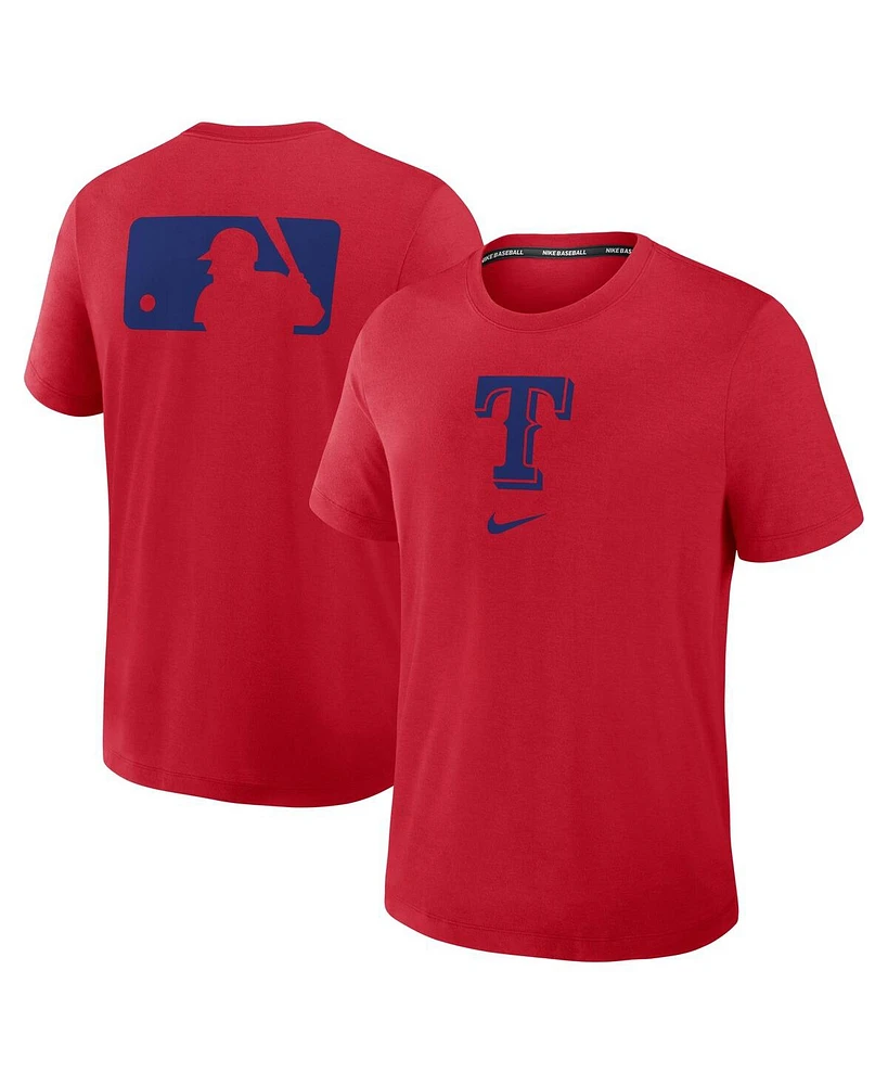 Nike Men's Red Texas Rangers Authentic Collection Early Work Tri-Blend Performance T-Shirt