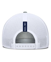 Fanatics Men's Heather Gray/Navy West Virginia Mountaineers Profile Trucker Adjustable Hat