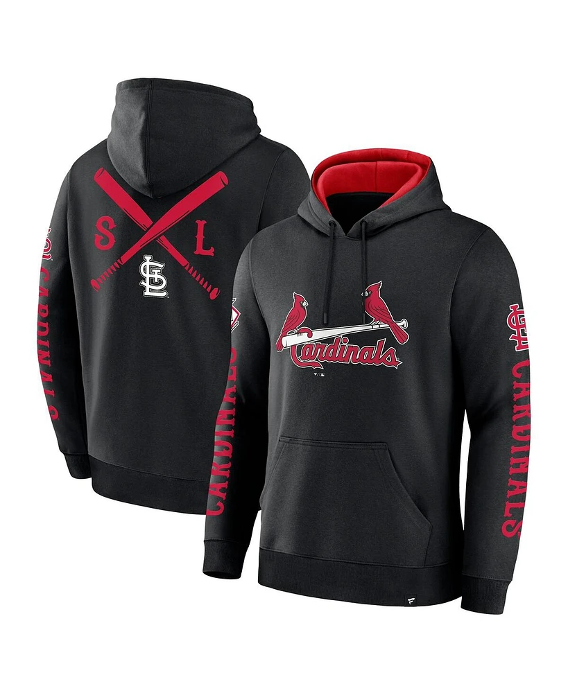 Fanatics Men's Black St. Louis Cardinals Big City Legacy Fleece Pullover Hoodie