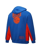 Mitchell & Ness Men's Blue New York Knicks Hardwood Classics Team Origins Fleece Pullover Hoodie