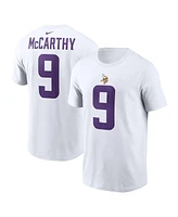 Nike Men's J.j. McCarthy White Minnesota Vikings Player Name Number T-Shirt