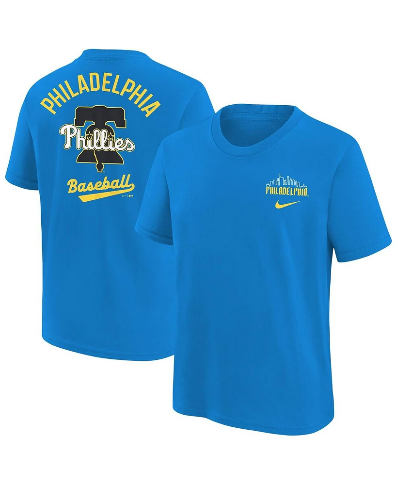 Nike Big Boys and Girls Blue Philadelphia Phillies City Connect T-Shirt