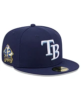 New Era Men's Navy Tampa Bay Rays 2025 Jackie Robinson Day 59FIFTY Fitted Hat
