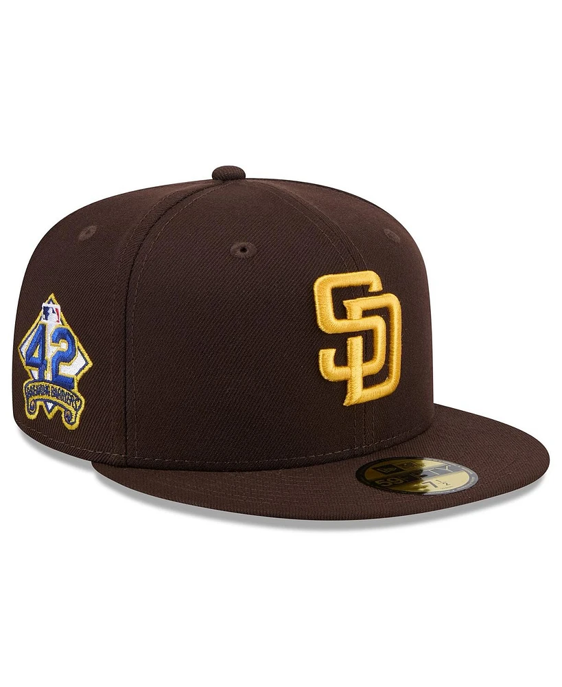 New Era Men's Brown San Diego Padres 2025 Jackie Robinson Day 59FIFTY Fitted Hat