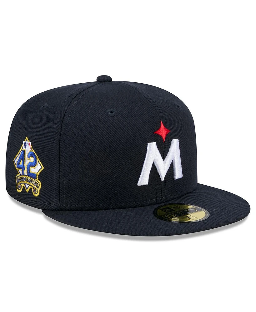New Era Men's Navy Minnesota Twins 2025 Jackie Robinson Day 59FIFTY Fitted Hat
