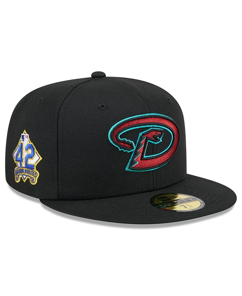 New Era Men's Black Arizona Diamondbacks 2025 Jackie Robinson Day 59FIFTY Fitted Hat
