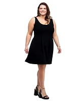 24seven Comfort Apparel Plus Sleeveless Dress with Pockets