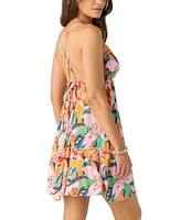 O'Neill Juniors' Simone Printed Ruffled Mini Dress